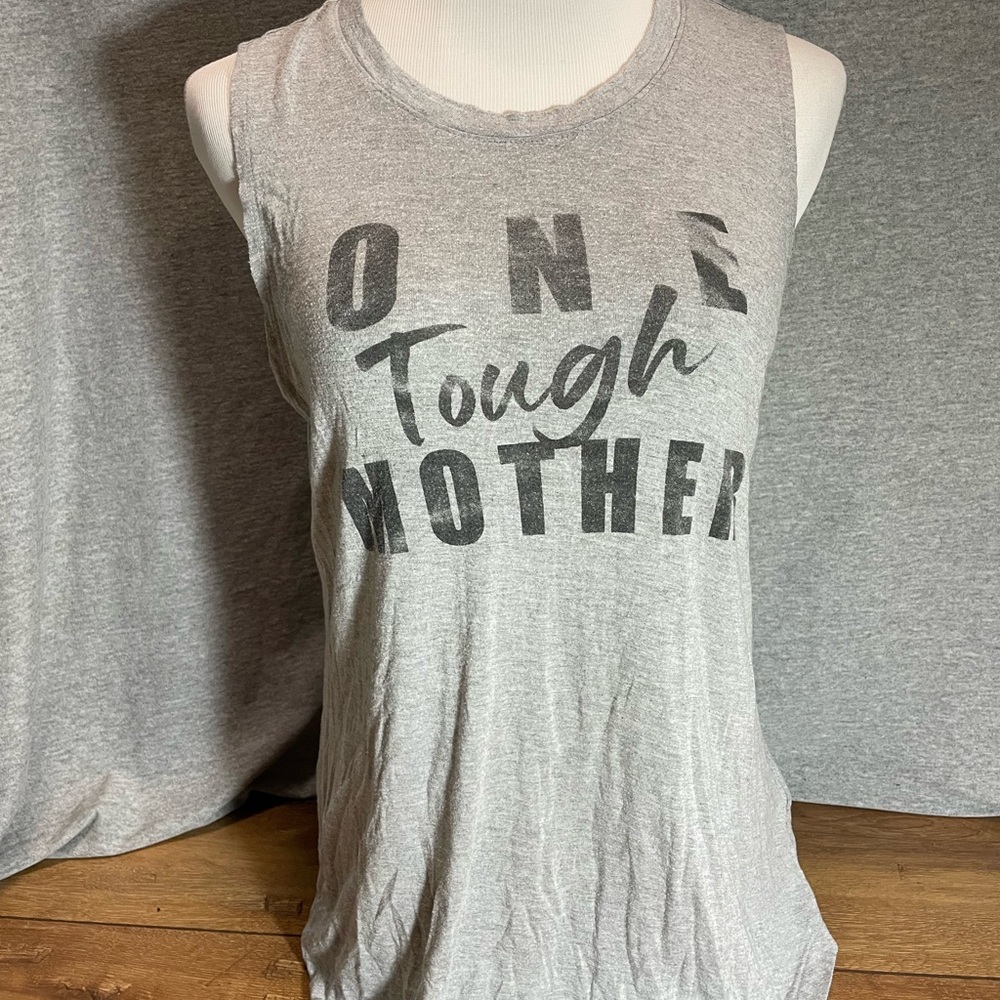 Miken Gray Graphic Tank Top Relaxed Fit